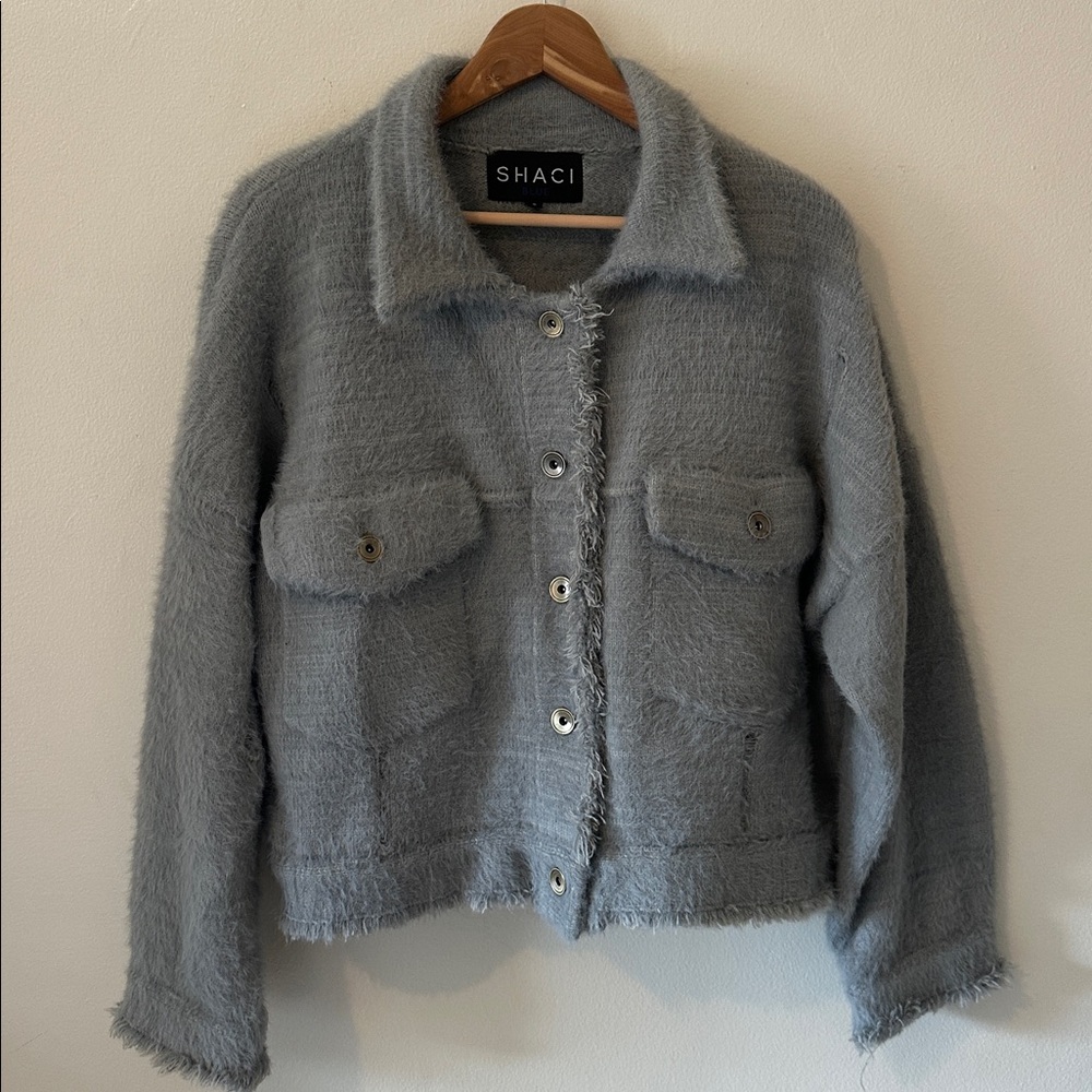 Shaci Cropped Collared Jacket - Size Small